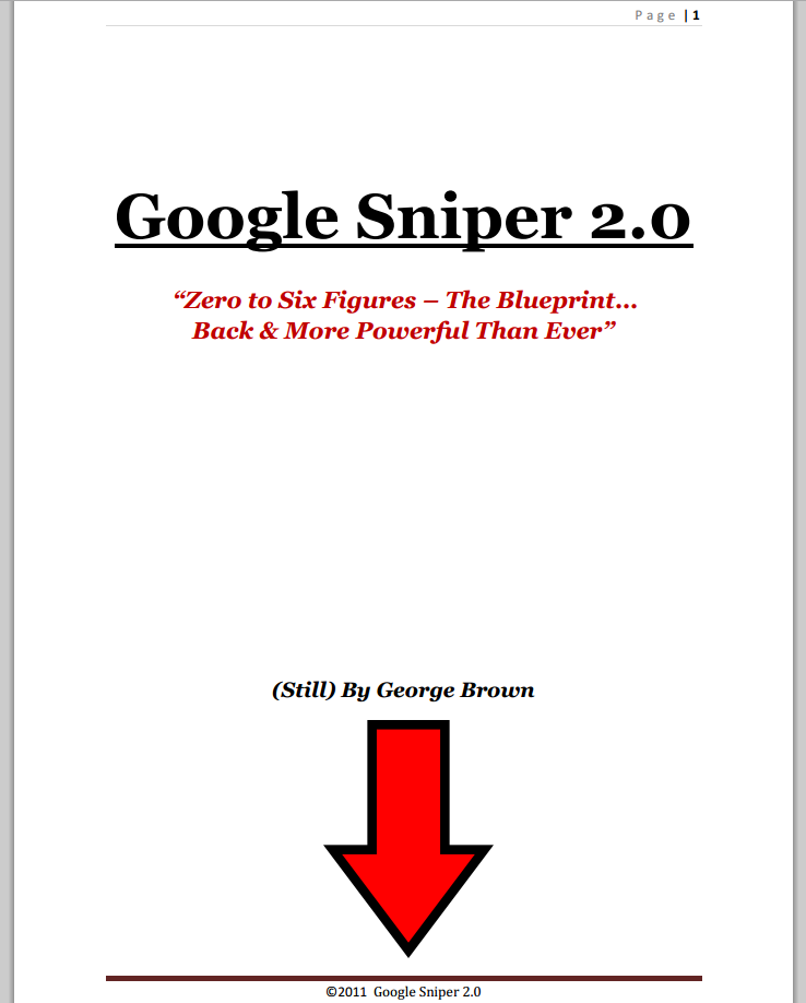 Google Sniper 2.0 by George Brown - Sniper X.torrent
