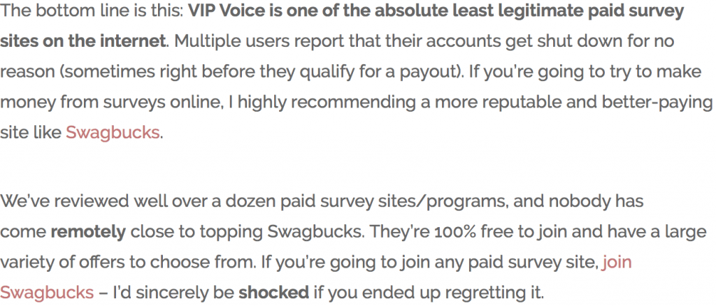 VIP Voice review summary