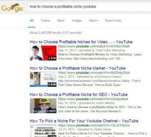 How to choose a profitable niche google