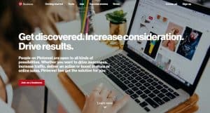 Pinterest for Business Homepage