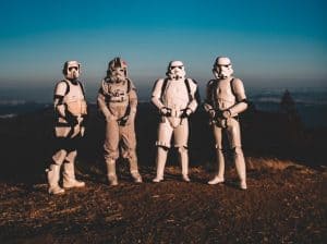 Star Wars stormtroopers in costume