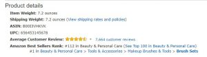 Amazon Best Sellers example - Product details section