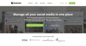 HootSuite homepage