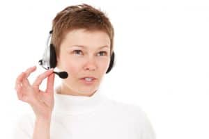 female call center agent