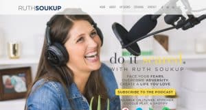 screenshot of homepage of RuthSoukup.com