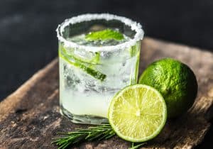 cocktail with lime