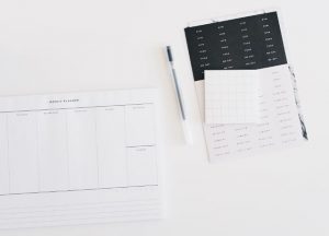 printable weekly planner and stickers with pen