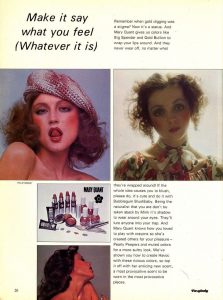 Mary Quant advertorial in Foxylady magazine, May 1975