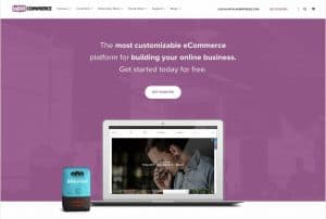 Screenshot of WooCommerce homepage