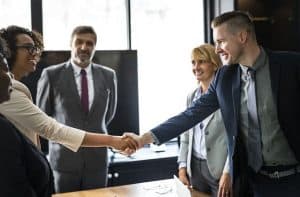 businessmen doing a handshake