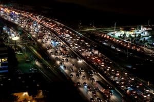 rush hour traffic on the highway