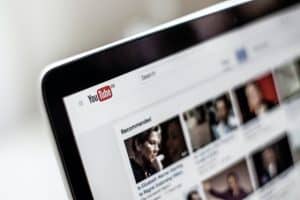 a laptop screen showing Youtube
