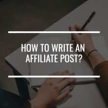 how to write an affiliate post featured image